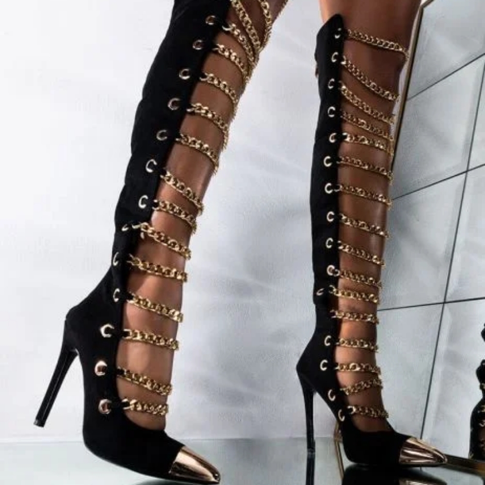 Knee High Azalea Wang Boot "Chain Me Down To Hell… - image 2